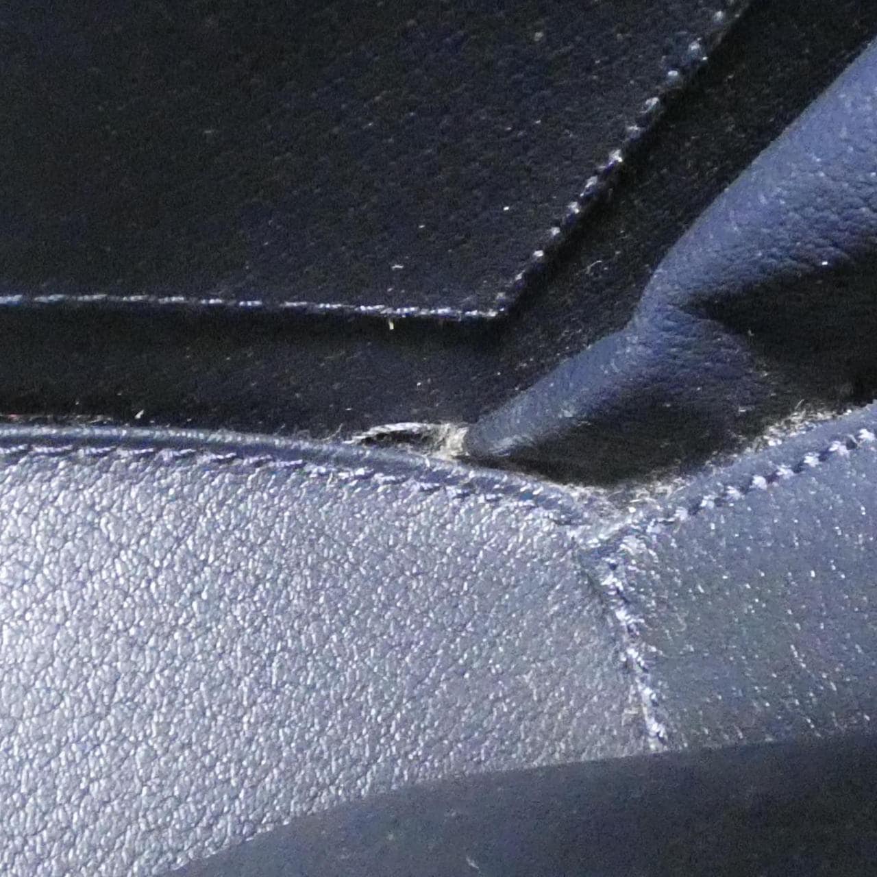 CELINE Shoulder Bag Leather 藍色 皮革 中古品A - 縮圖 10