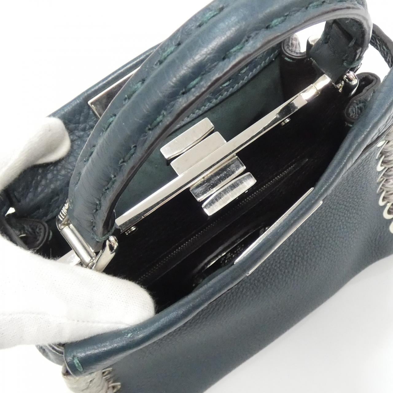 FENDI Peekaboo 8BN244 SVY Bag Black - Thumbnail 6