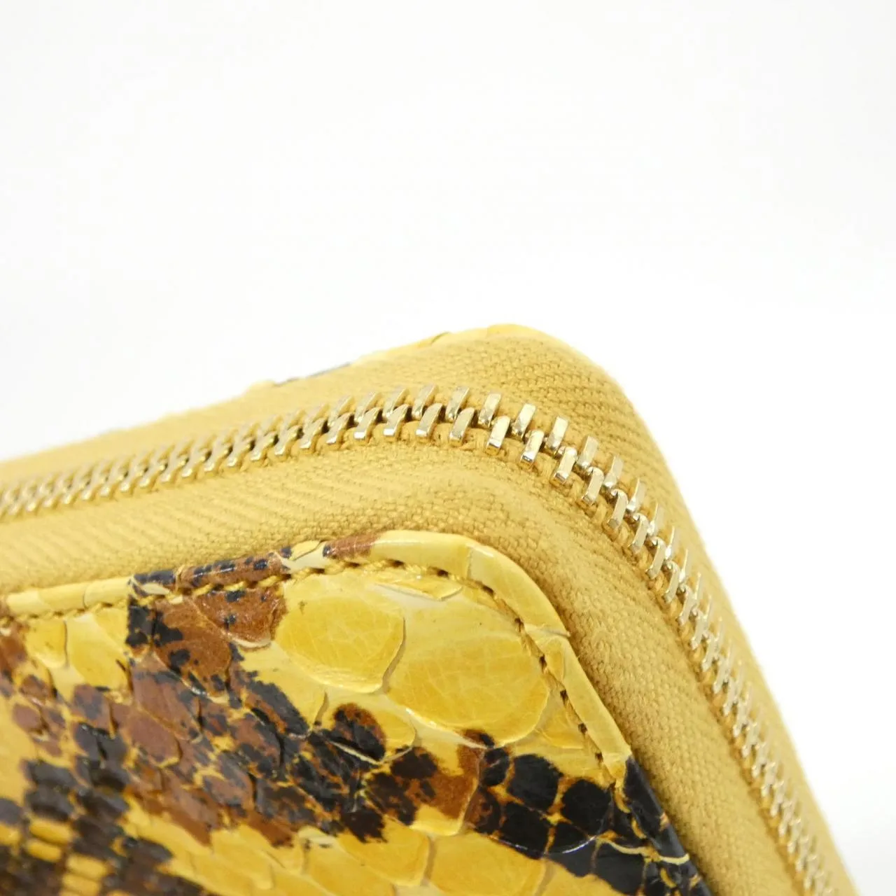 GUCCI 307984 Wallet Python 黃色 蟒蛇皮 中古品A - 縮圖 3