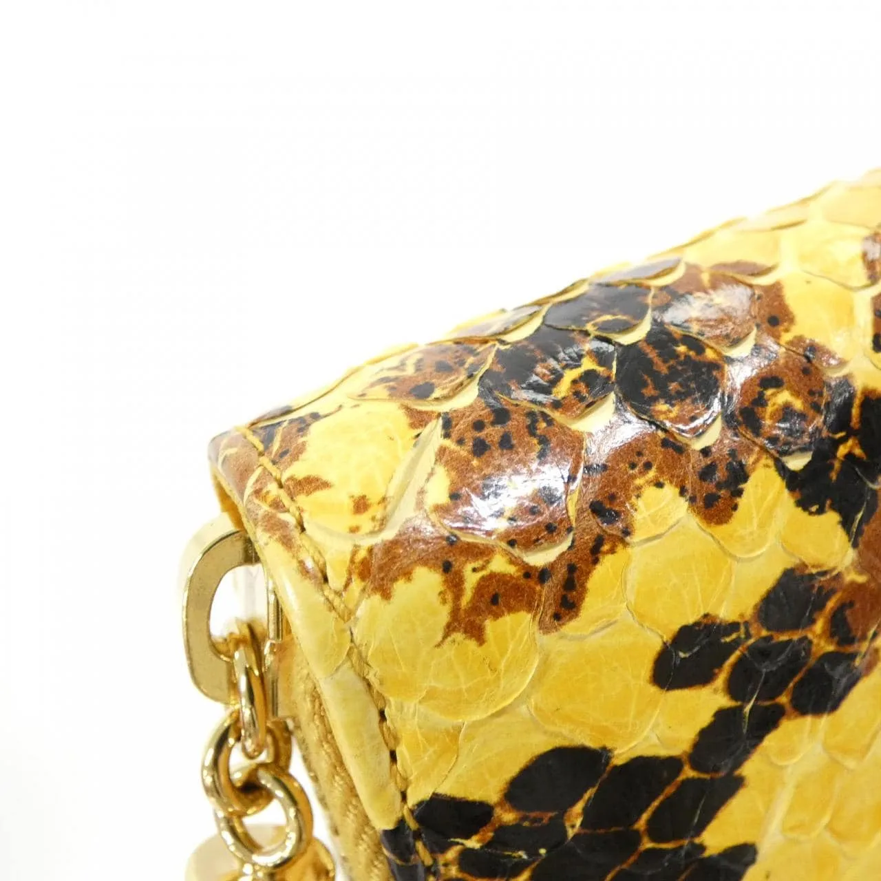 GUCCI 307984 Wallet Python 黃色 蟒蛇皮 中古品A - 縮圖 4