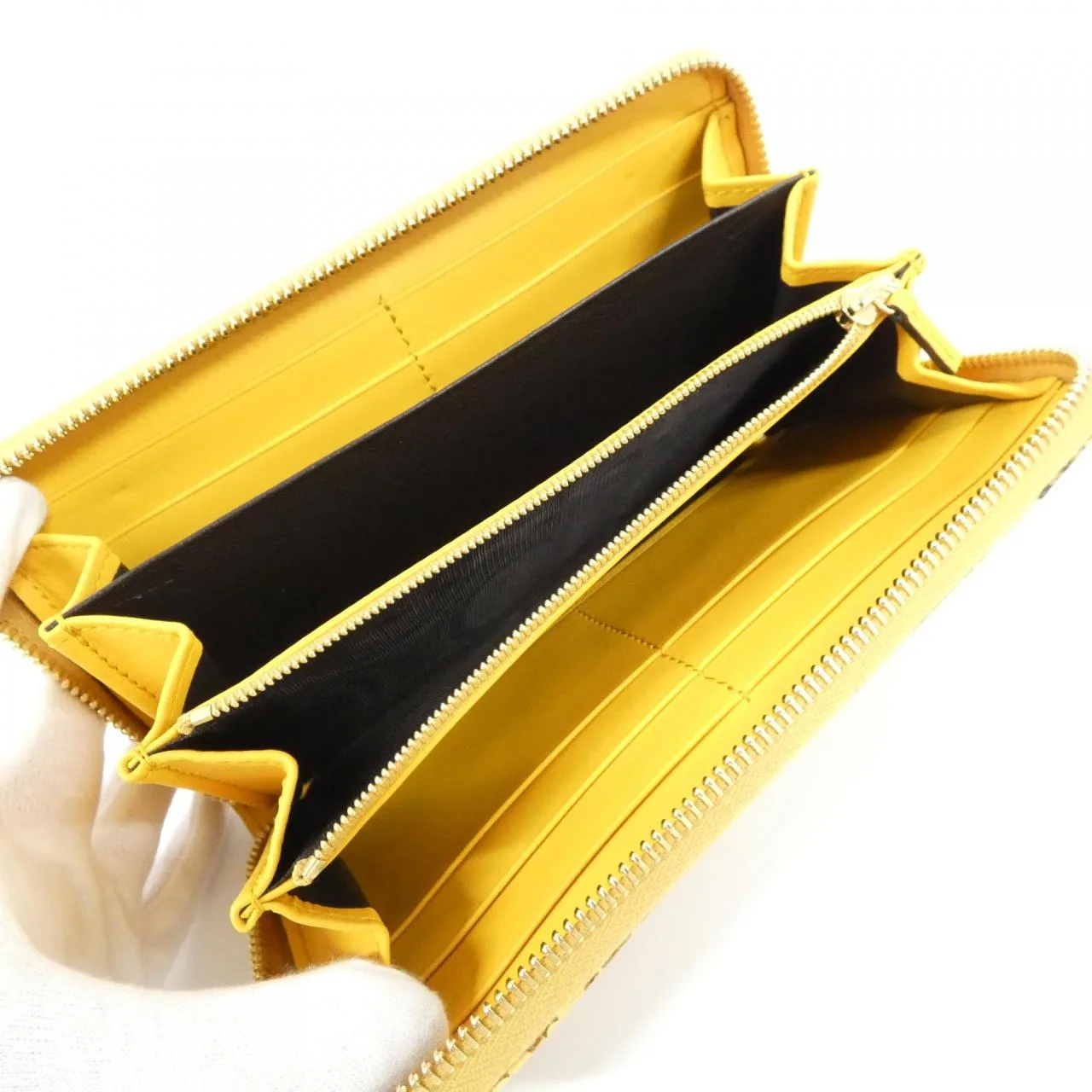 GUCCI 307984 Wallet Python 黃色 蟒蛇皮 中古品A - 縮圖 5