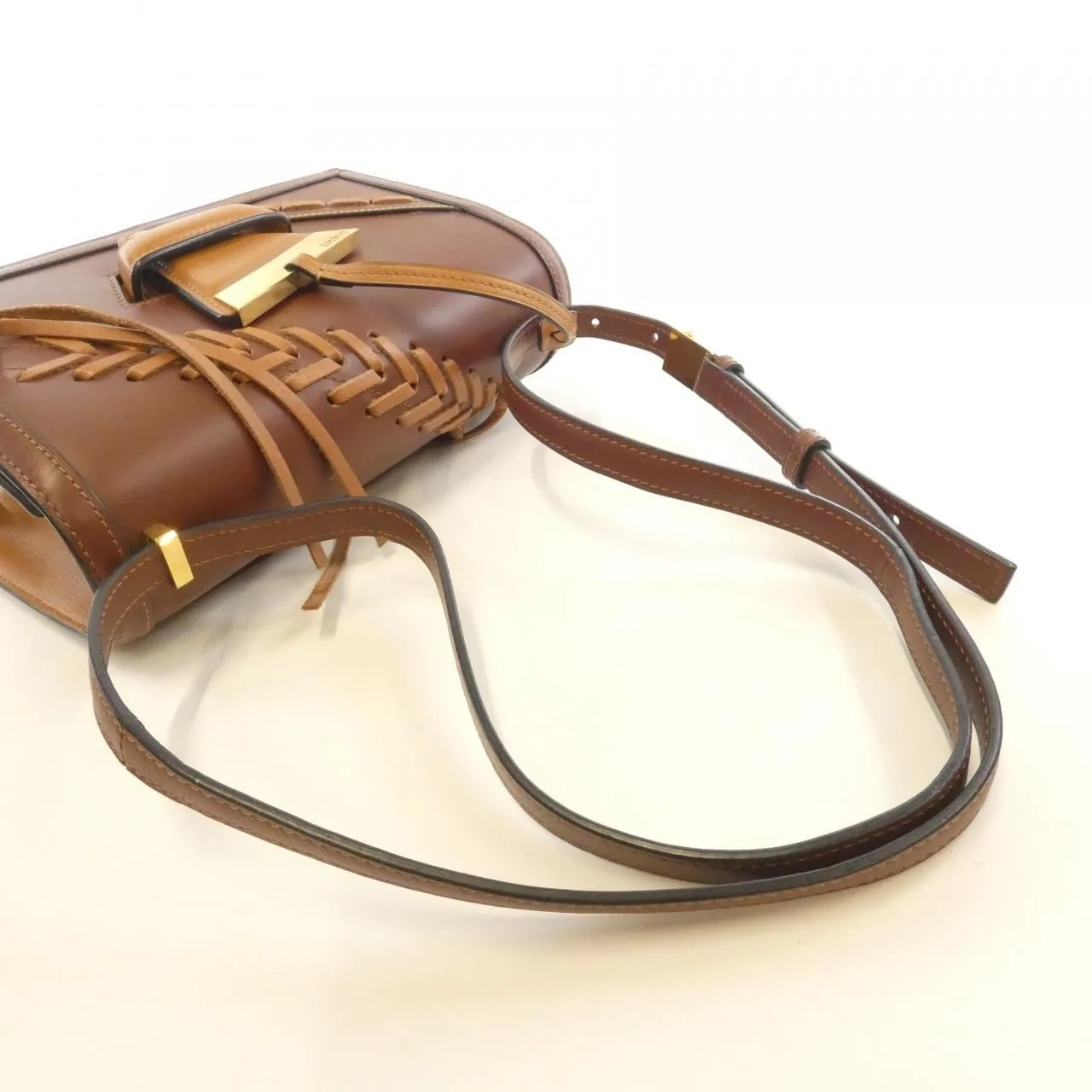 LOEWE 302 74MM15 Shoulder Leather Black Leather Rank B - Thumbnail 6