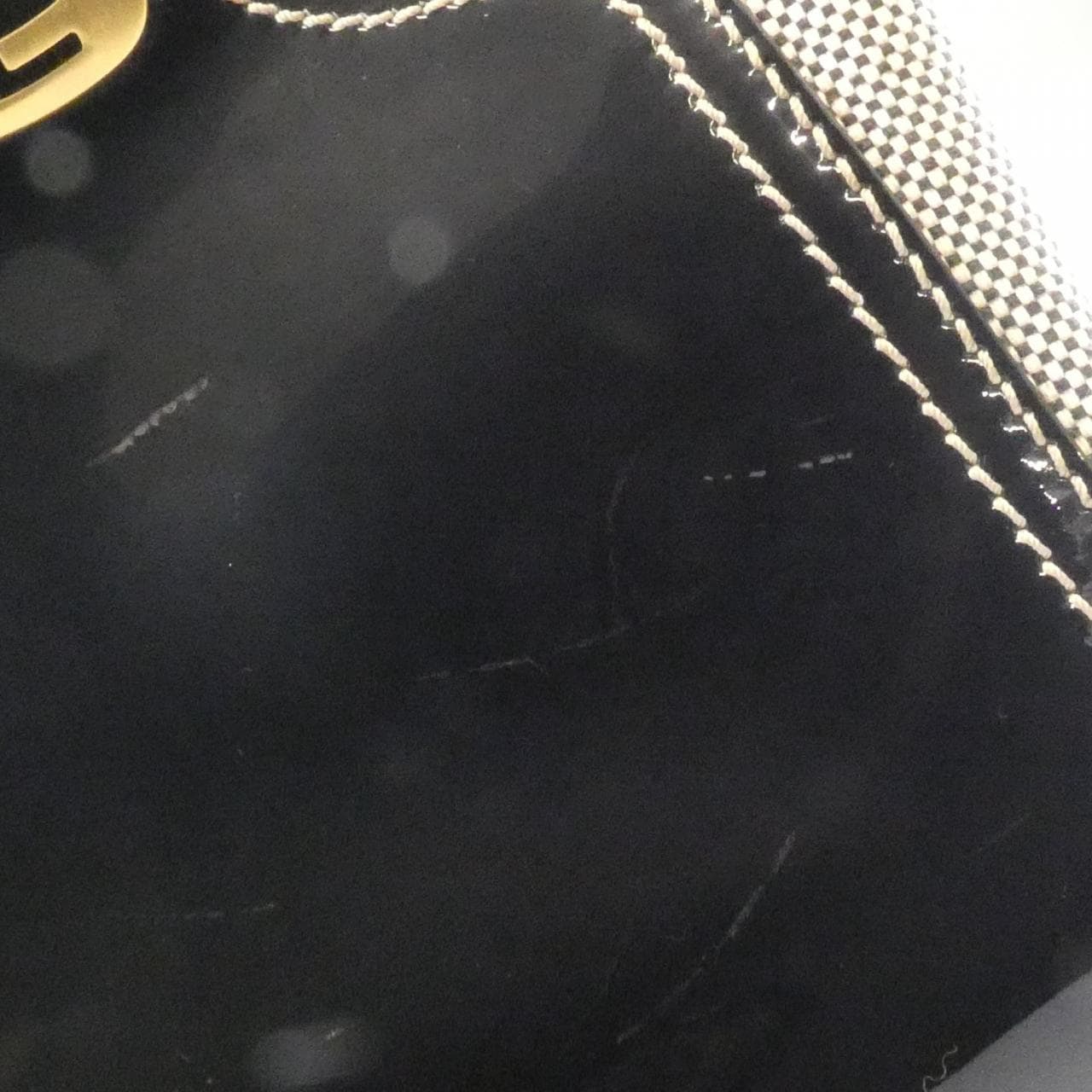 FENDI By The Way 8BL114 B94 Handbag Canvas 黑色 帆布 中古品B - 縮圖 4