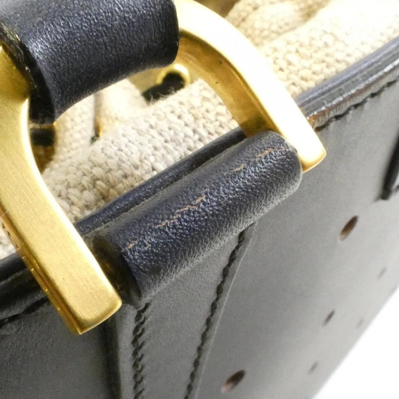 FENDI Peekaboo 8BN237 B0N Handbag Leather Navy Leather Rank B - Thumbnail 8