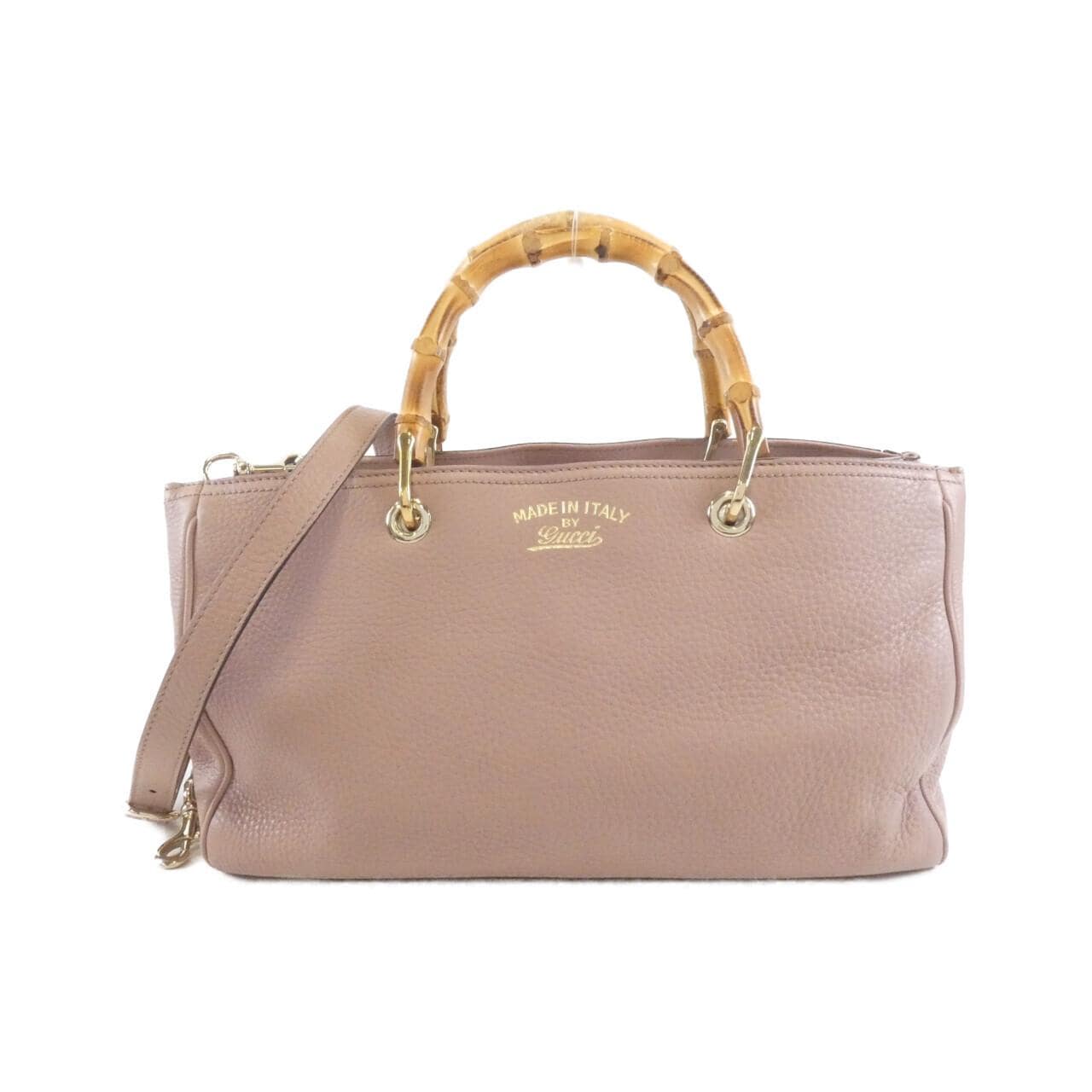 GUCCI Bamboo Shopper 323660 A7M0G Bag Leather Pink
