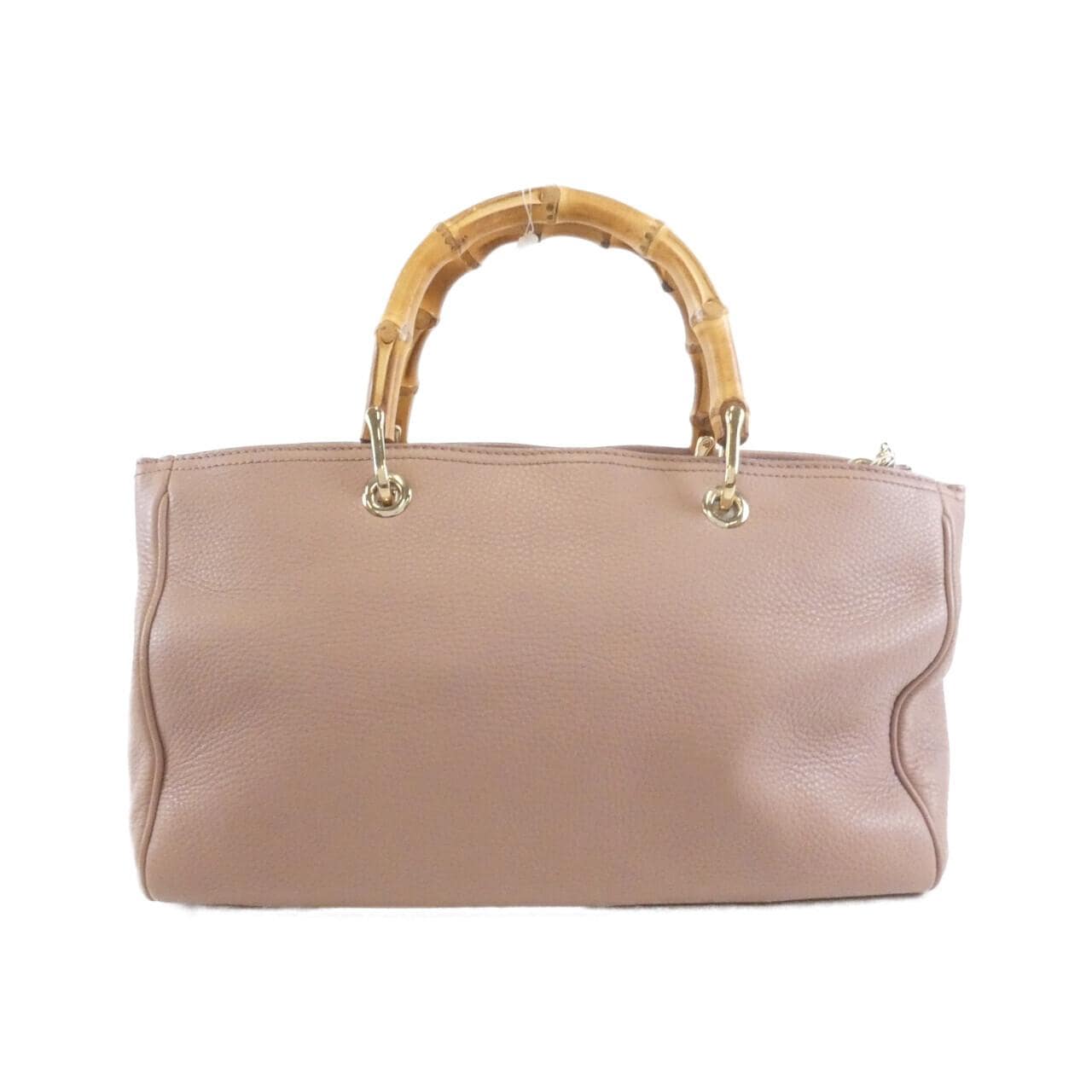 GUCCI Bamboo Shopper 323660 A7M0G Bag Leather 粉色 皮革 中古品B - 縮圖 2