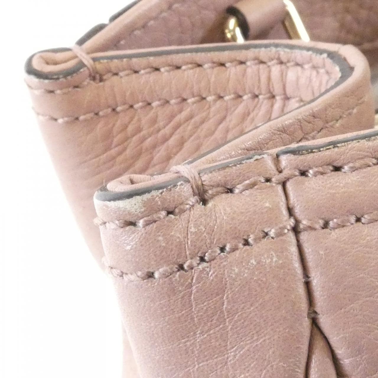 GUCCI Bamboo Shopper 323660 A7M0G Bag Leather 粉色 皮革 中古品B - 縮圖 4