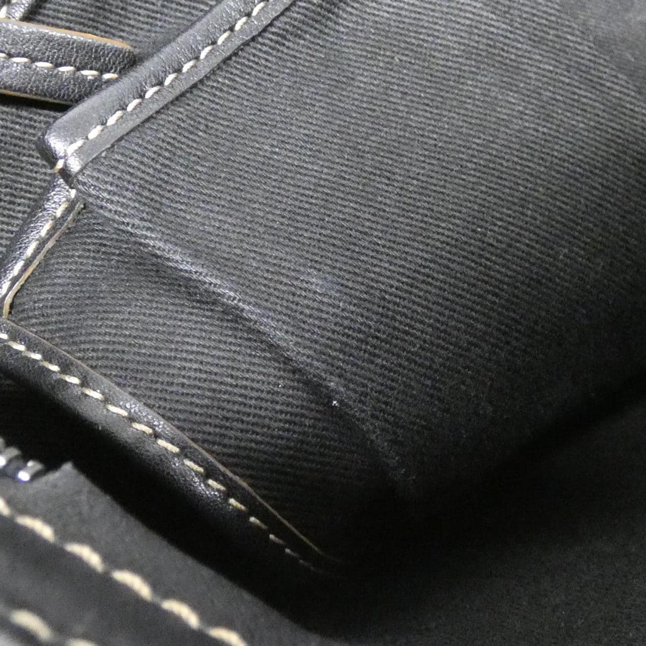 CELINE Shoulder Bag Canvas Black Canvas - Thumbnail 9