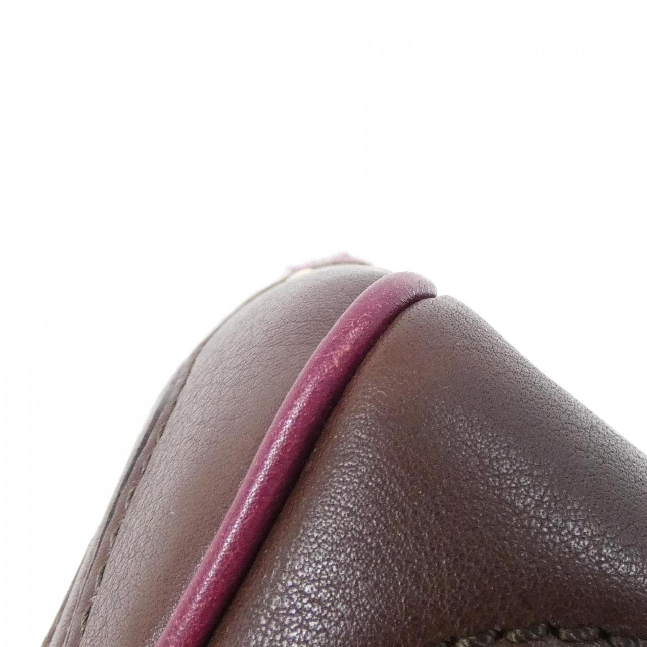 CELINE Boogie Bag Tweed 酒紅色 粗花呢 中古品A - 縮圖 4