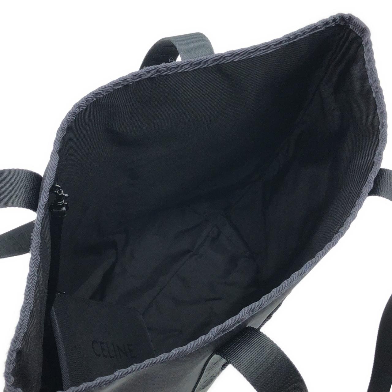 CELINE Cabas 110082EOU Bag Nylon Black Nylon - Thumbnail 6