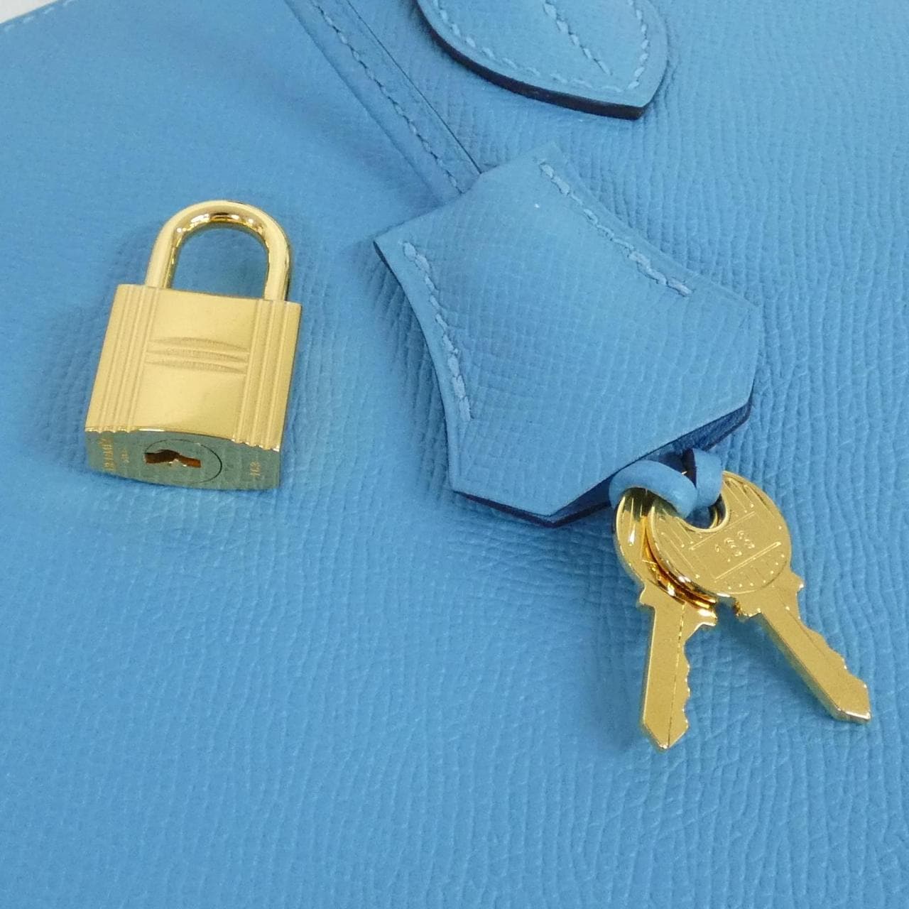 HERMES HERMÈS Bolide 075181CC Bag Epsom Blue Epsom Leather Rank A - Thumbnail 3