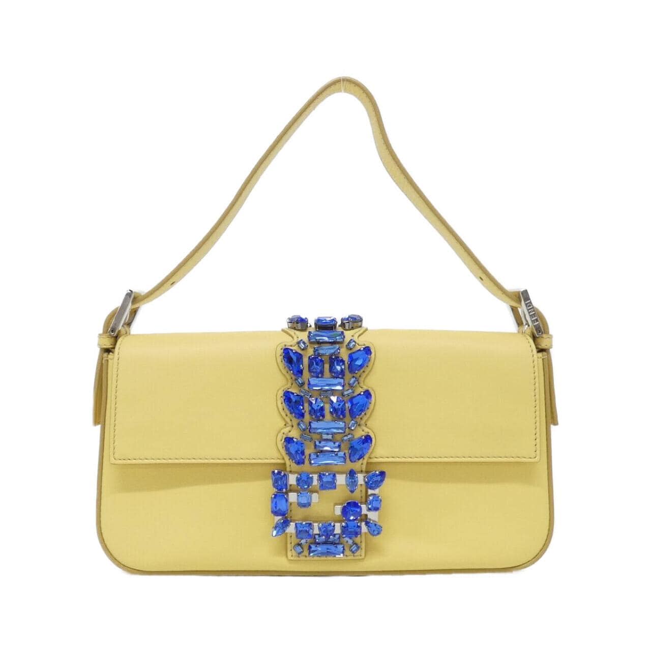 FENDI Baguette 8BR600 43G Shoulder Bag Leather Black