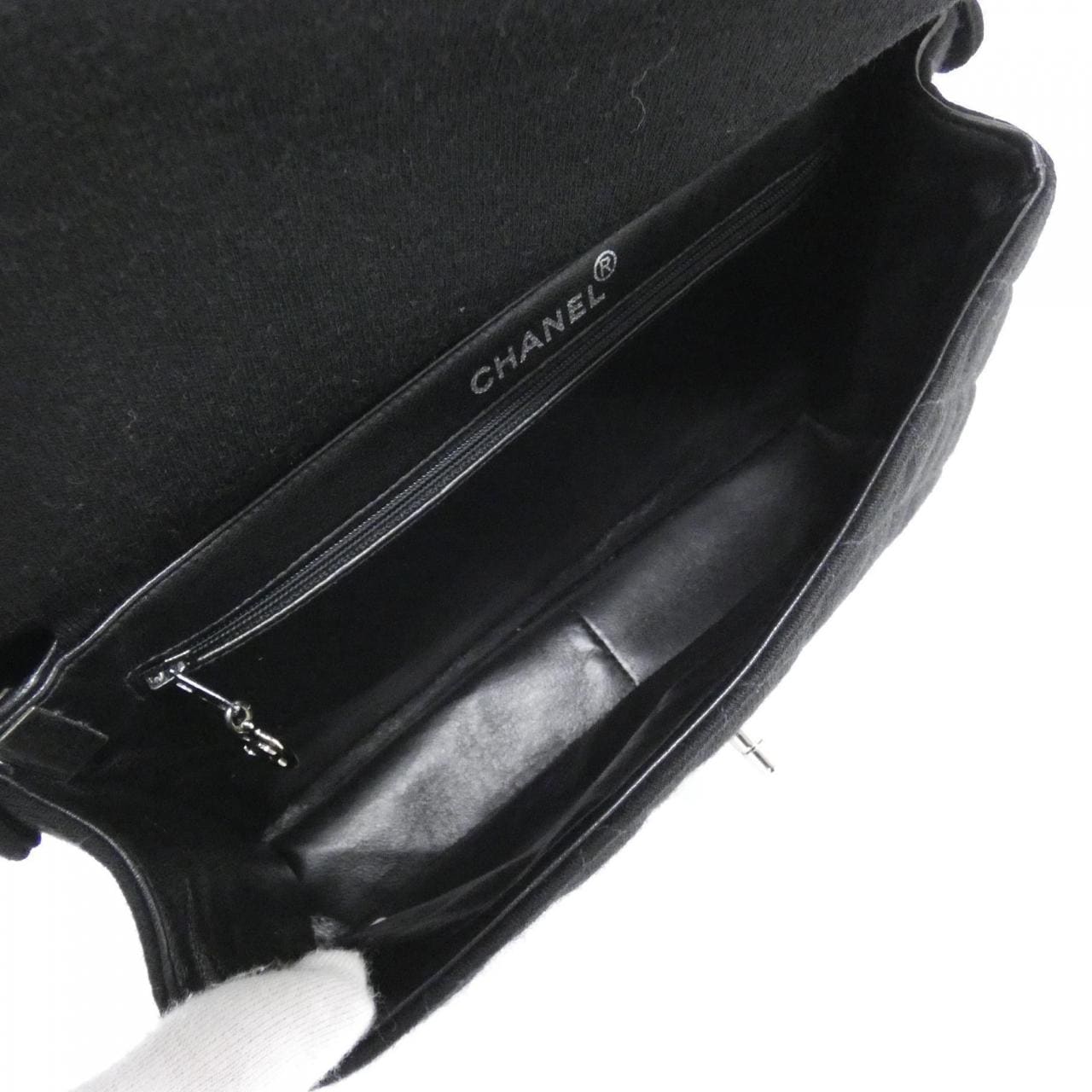 CHANEL Bag Canvas 黑色 帆布 中古品A - 縮圖 8