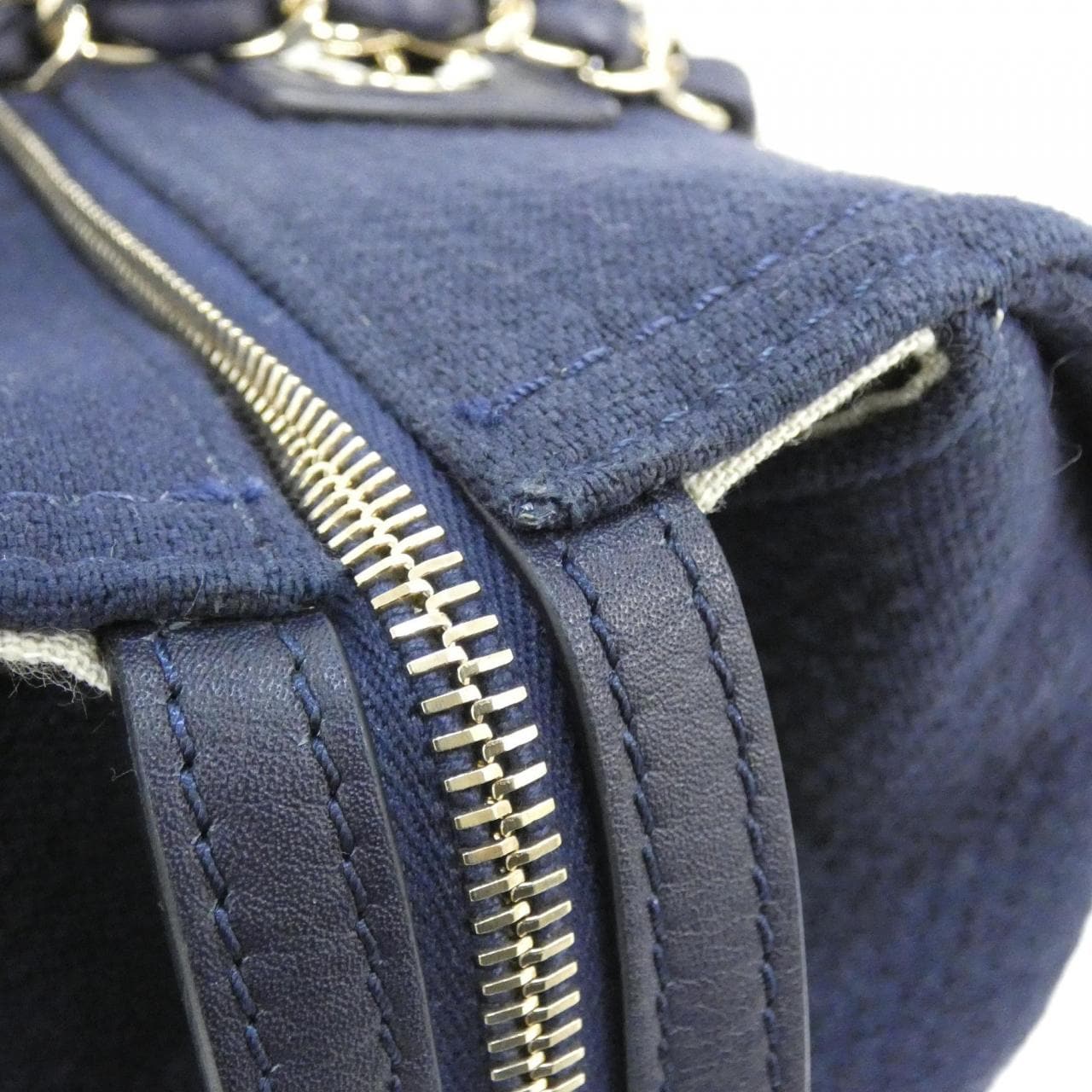 CHANEL Deauville AS4166 Boston Bag Navy - Thumbnail 6