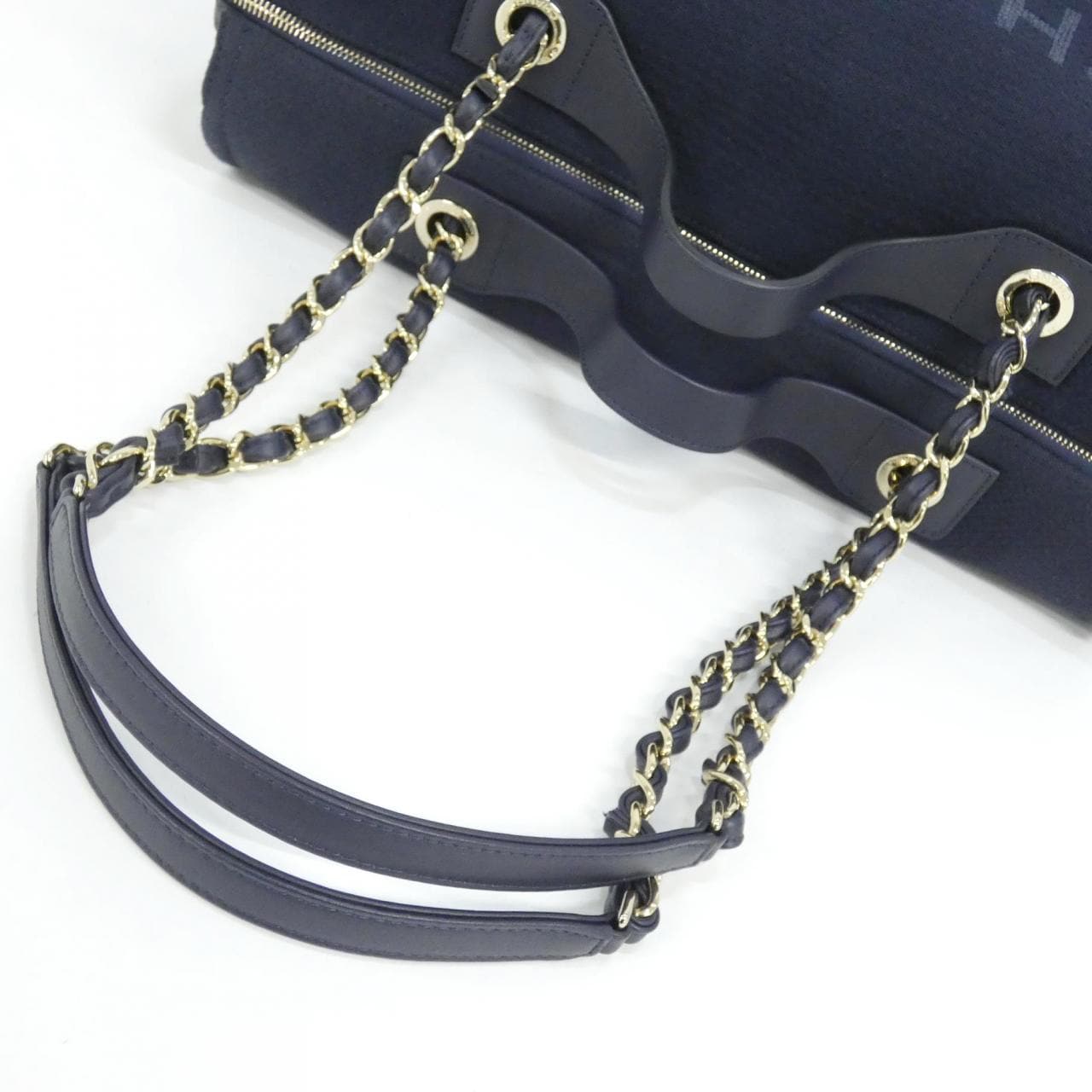 CHANEL Deauville AS4166 Boston Bag Navy - Thumbnail 7