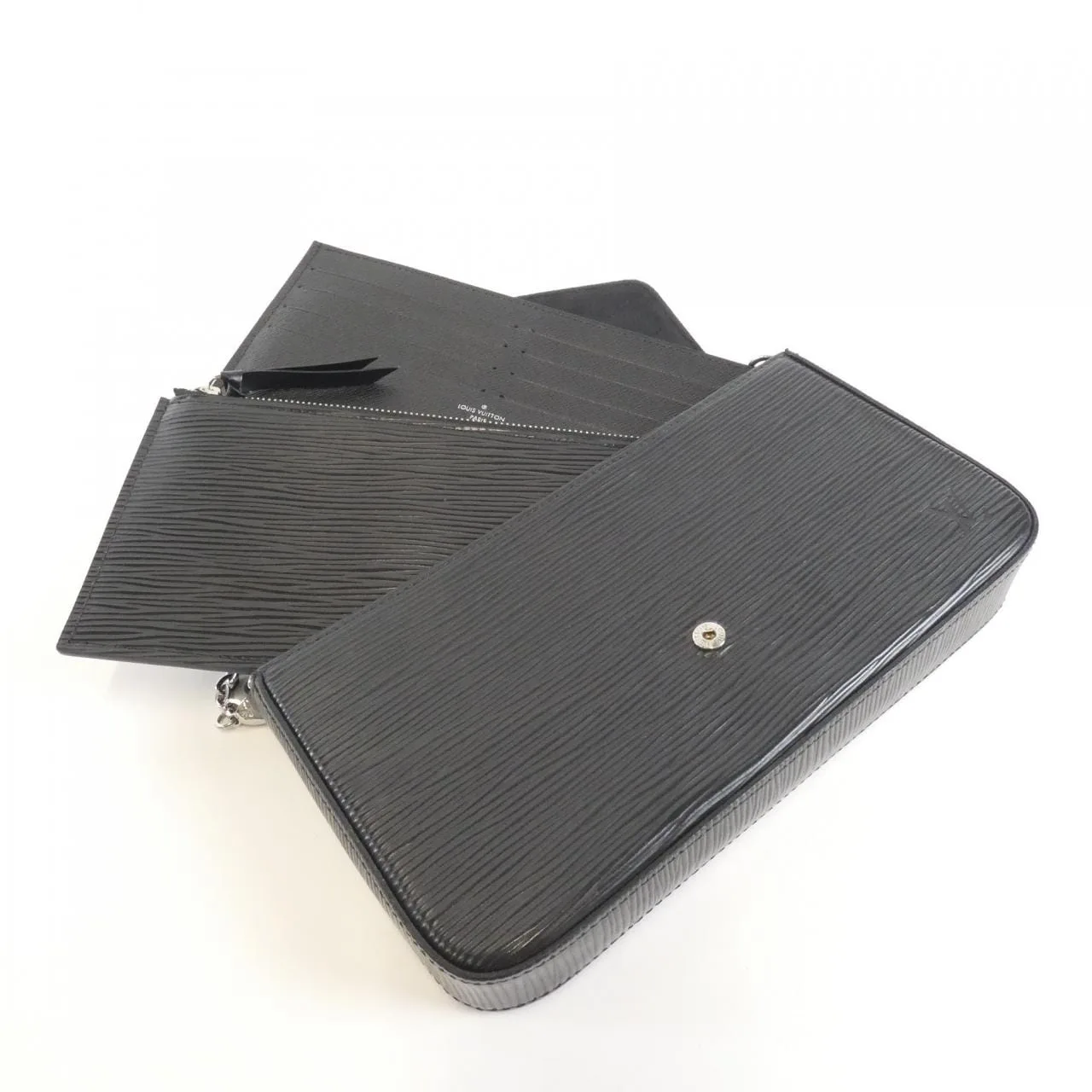 LOUIS VUITTON Pochette M62648 Shoulder Epi 黑色 Epi 中古品B - 縮圖 7