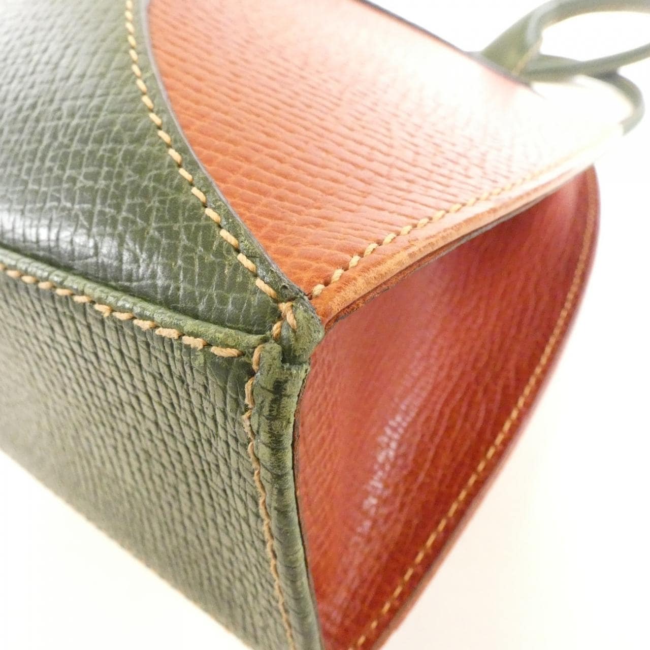 LOEWE Shoulder Bag Leather 綠色 皮革 中古品B - 縮圖 4