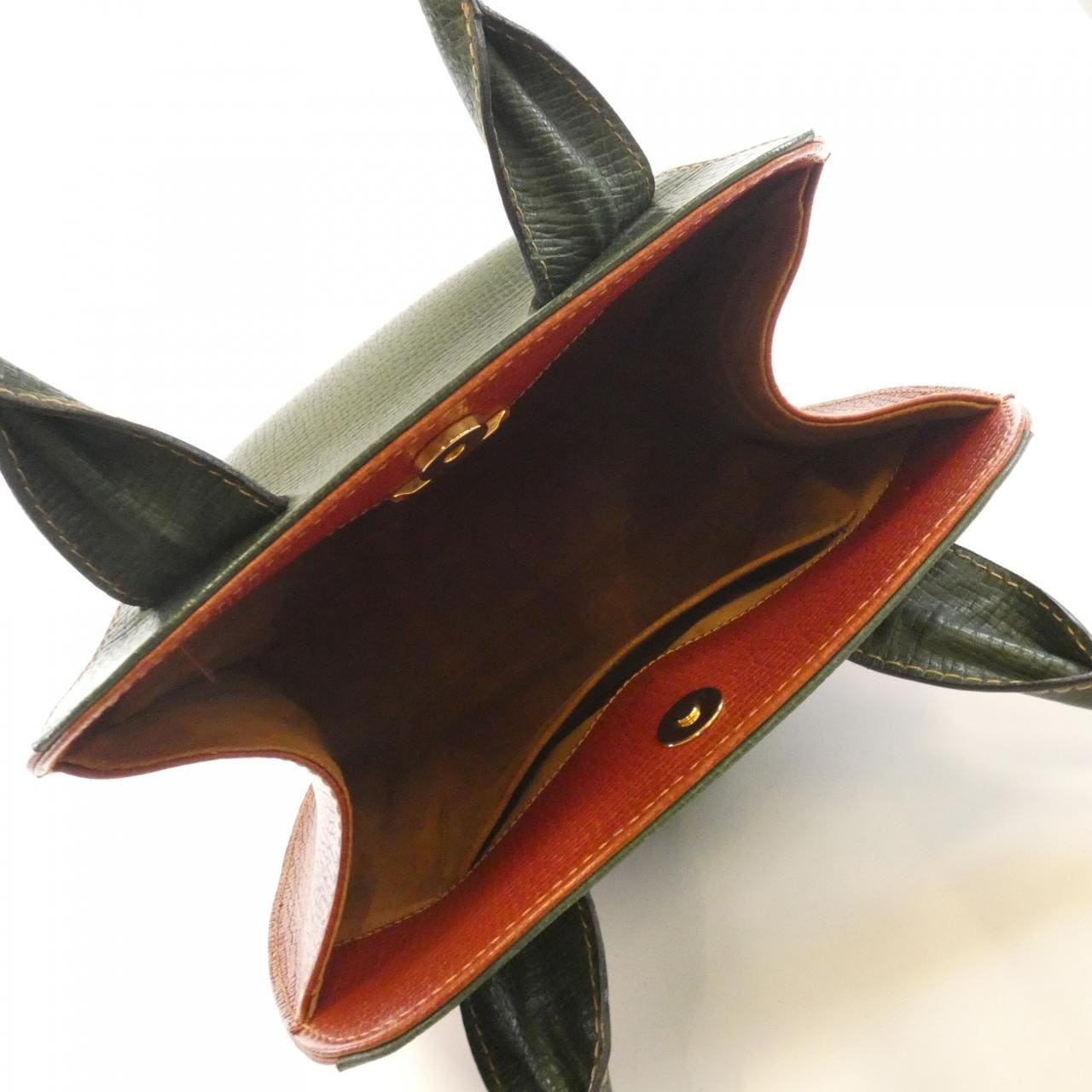 LOEWE Shoulder Bag Leather 綠色 皮革 中古品B - 縮圖 8