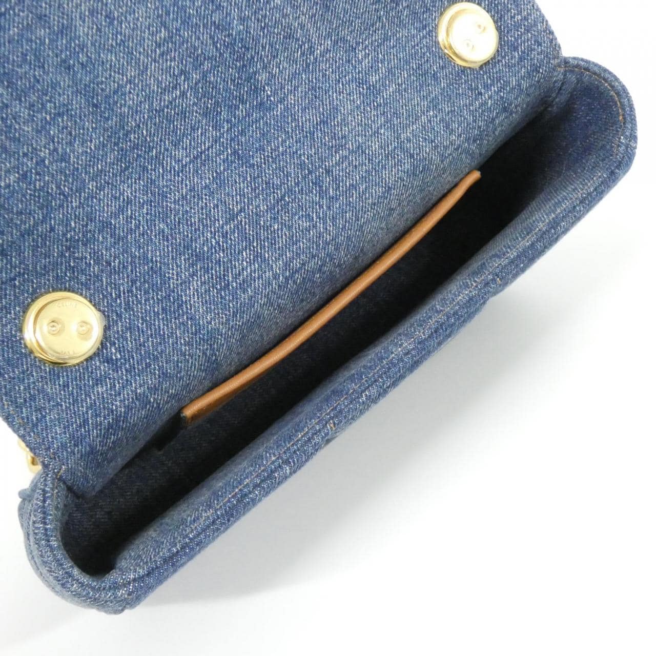 CELINE 111272ETN Shoulder Bag Denim 黑色 牛仔布 - 縮圖 6