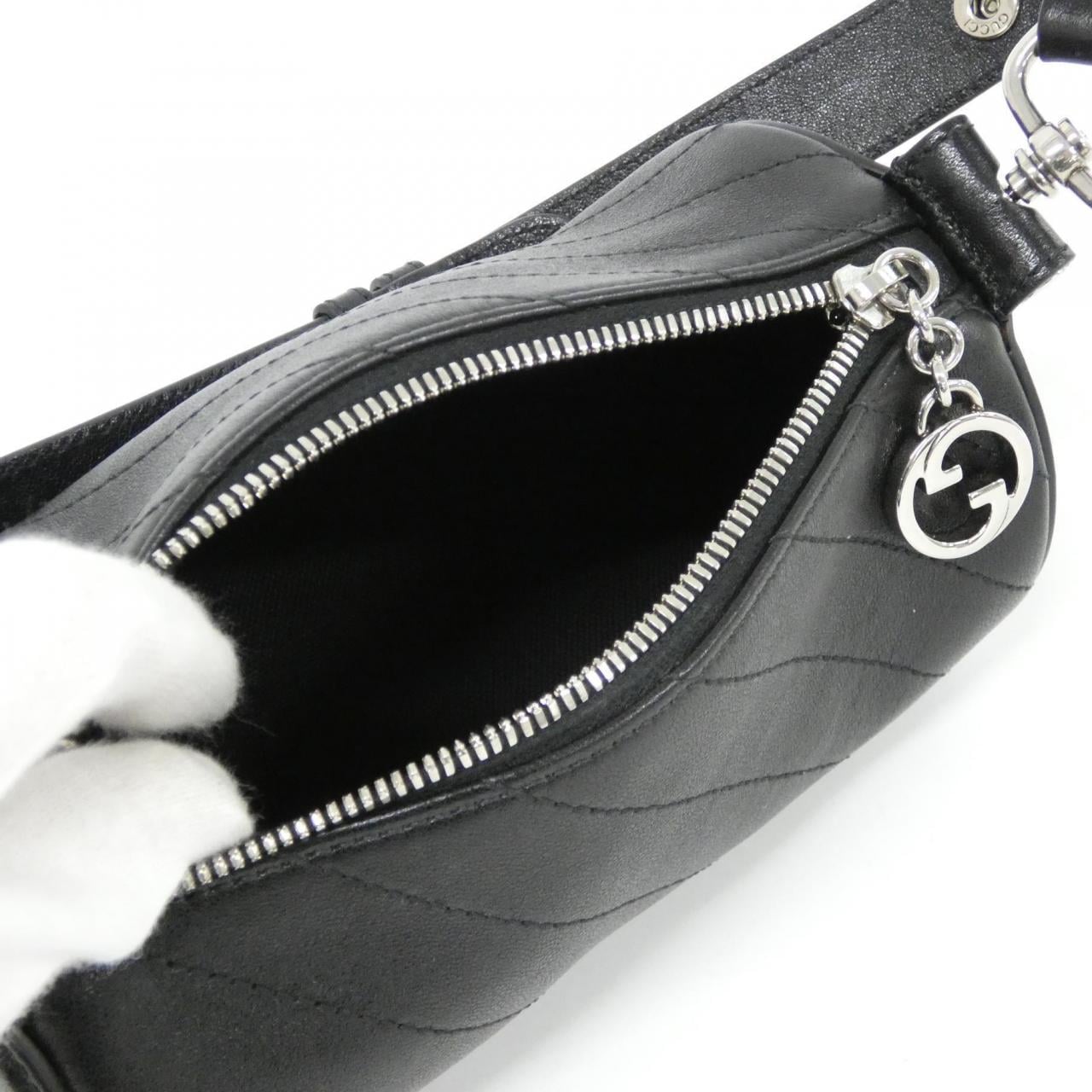 GUCCI 760170 AACPY Shoulder Bag Leather Black Leather - Thumbnail 6