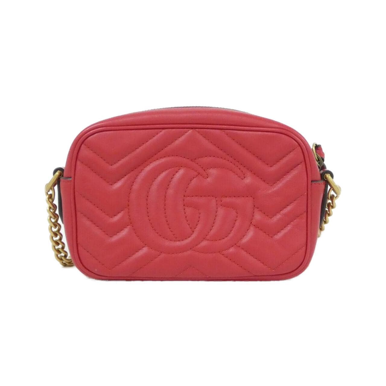 GUCCI GG Marmont 448065 DTD1T Shoulder Bag Leather 黑色 皮革 中古品A - 縮圖 2