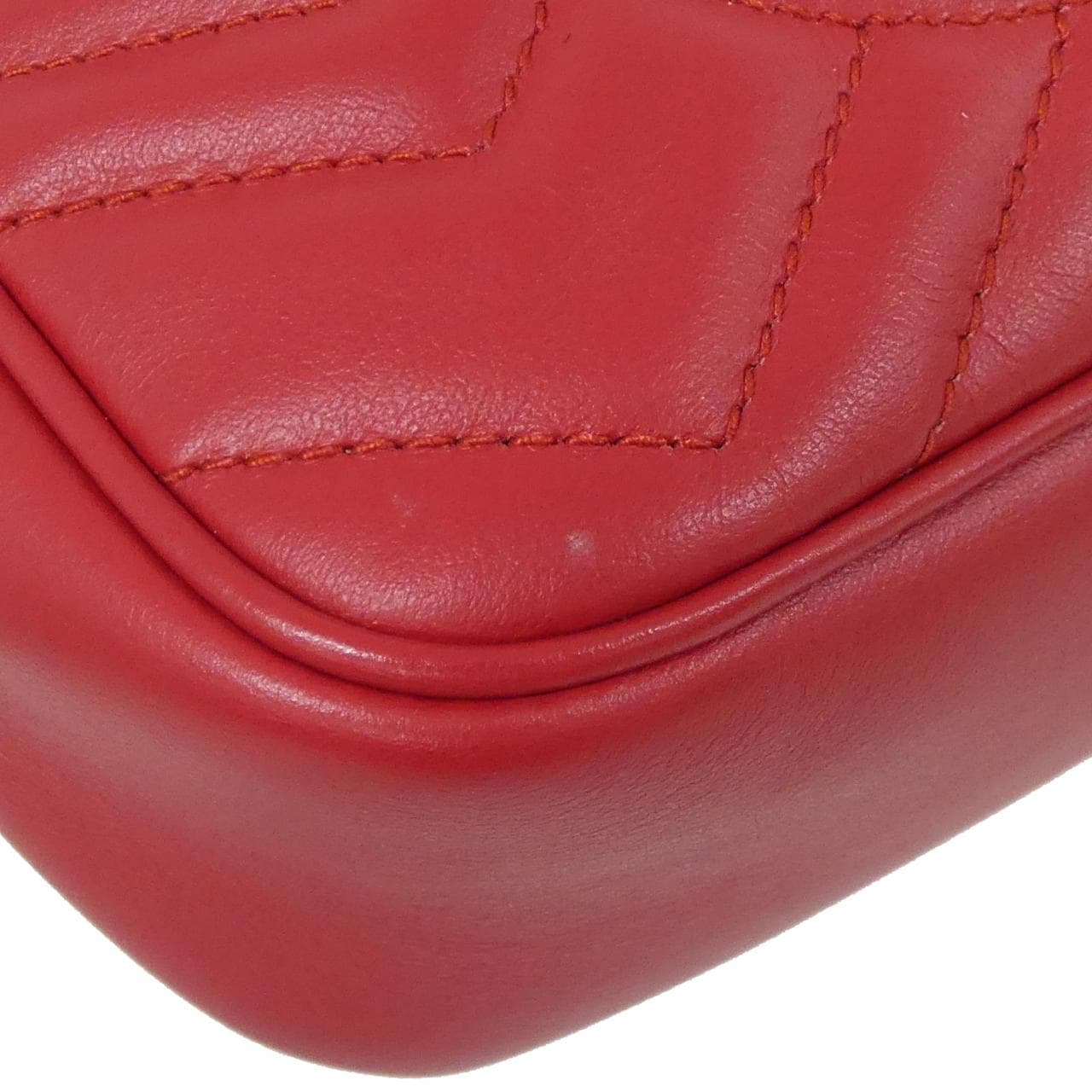 GUCCI GG Marmont 448065 DTD1T Shoulder Bag Leather 黑色 皮革 中古品A - 縮圖 3