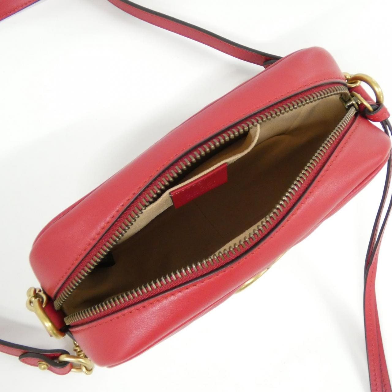 GUCCI GG Marmont 448065 DTD1T Shoulder Bag Leather 黑色 皮革 中古品A - 縮圖 6