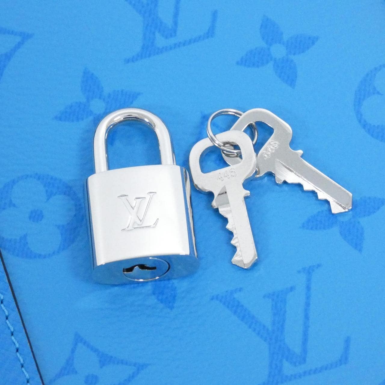 LOUIS VUITTON Keepall M56217 Boston Bag Canvas Blue Canvas - Thumbnail 5