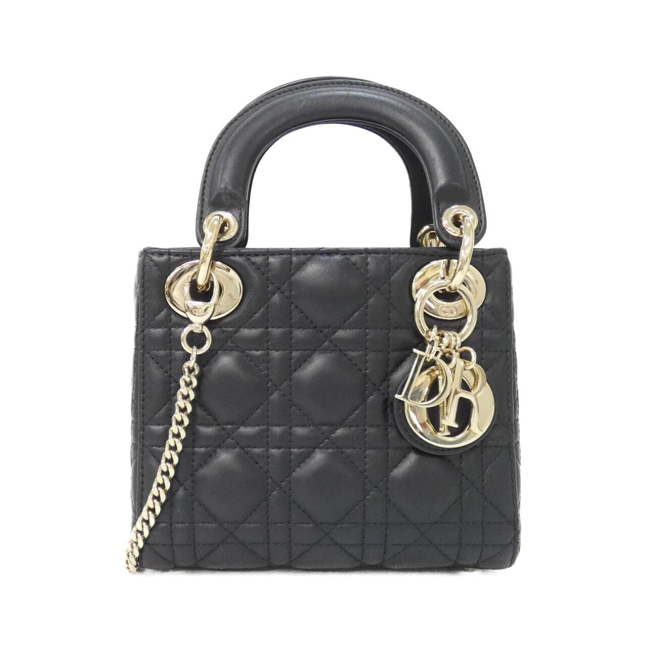DIOR Lady Dior M0505ONGE Handbag Lambskin Black