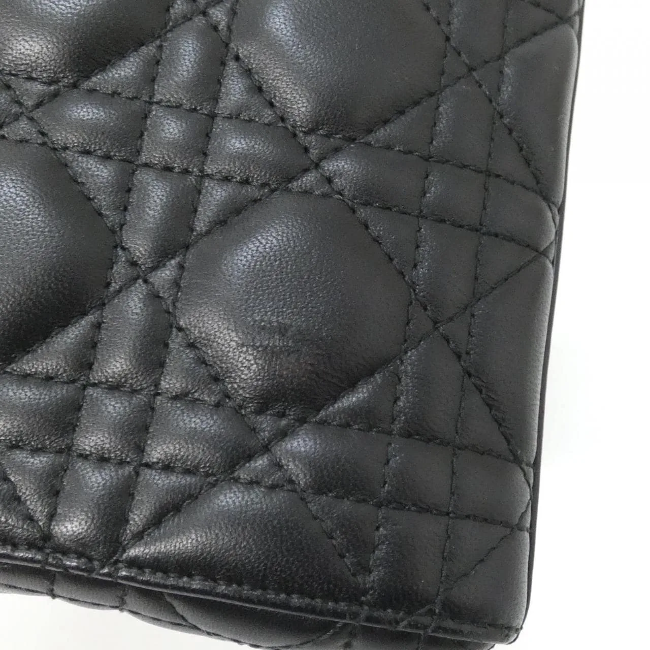 DIOR Lady Dior M0505ONGE Handbag Lambskin 黑色 羊皮 中古品A - 縮圖 5