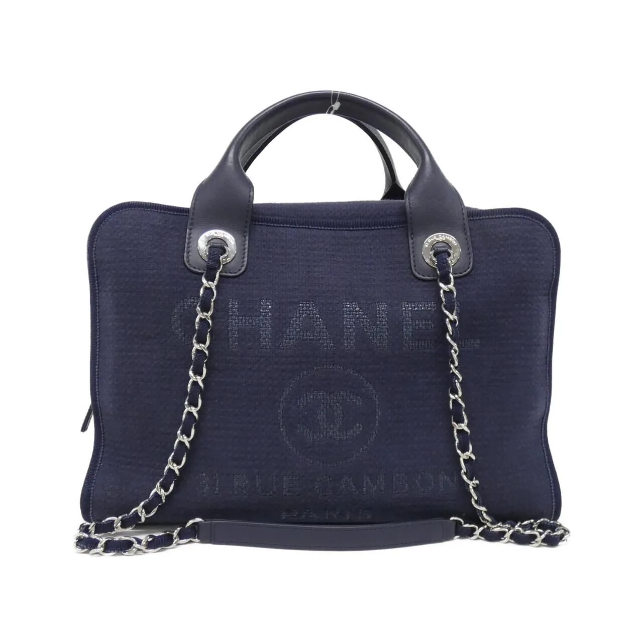 CHANEL Deauville 92750 Boston Navy