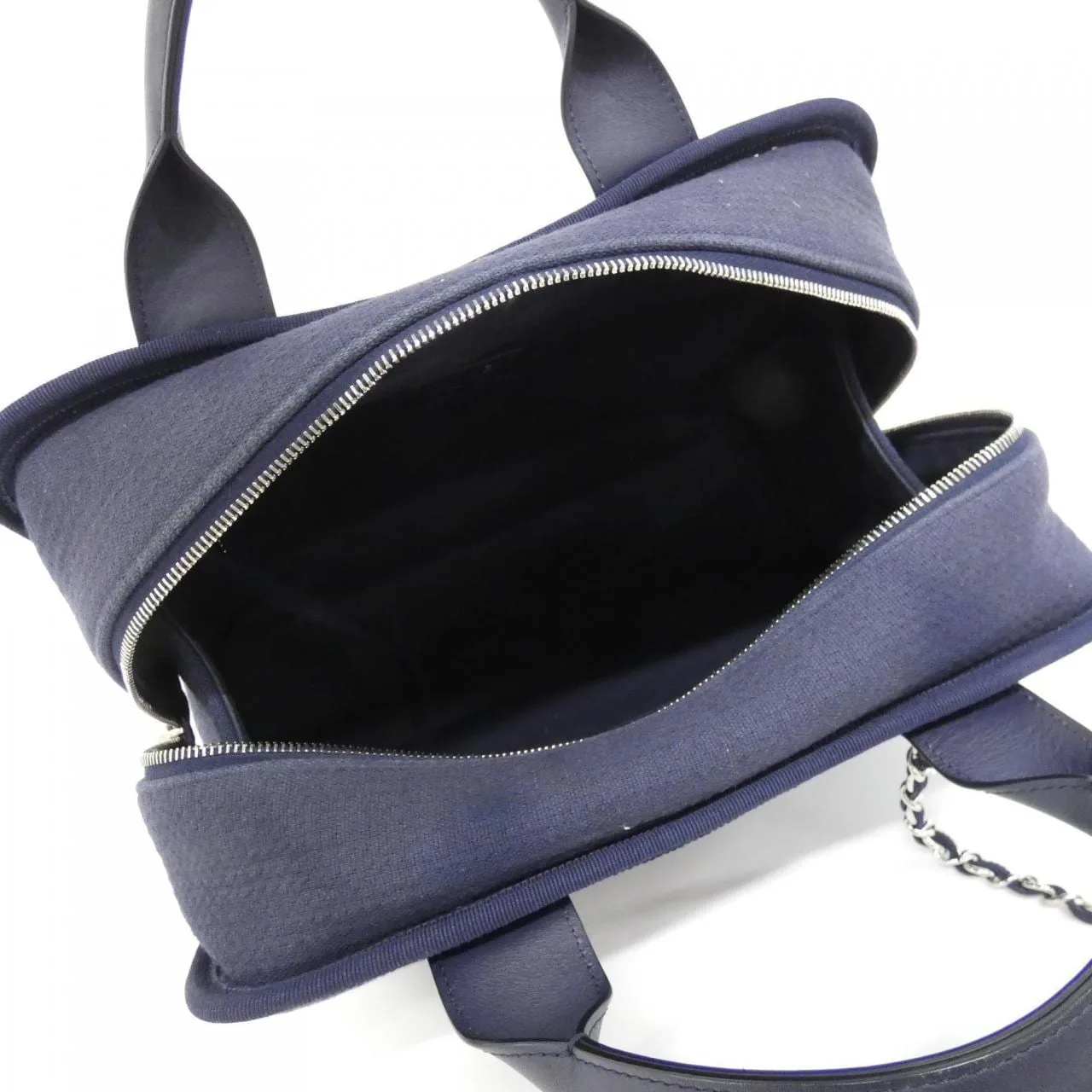 CHANEL Deauville 92750 Boston 深藍色 中古品B - 縮圖 7