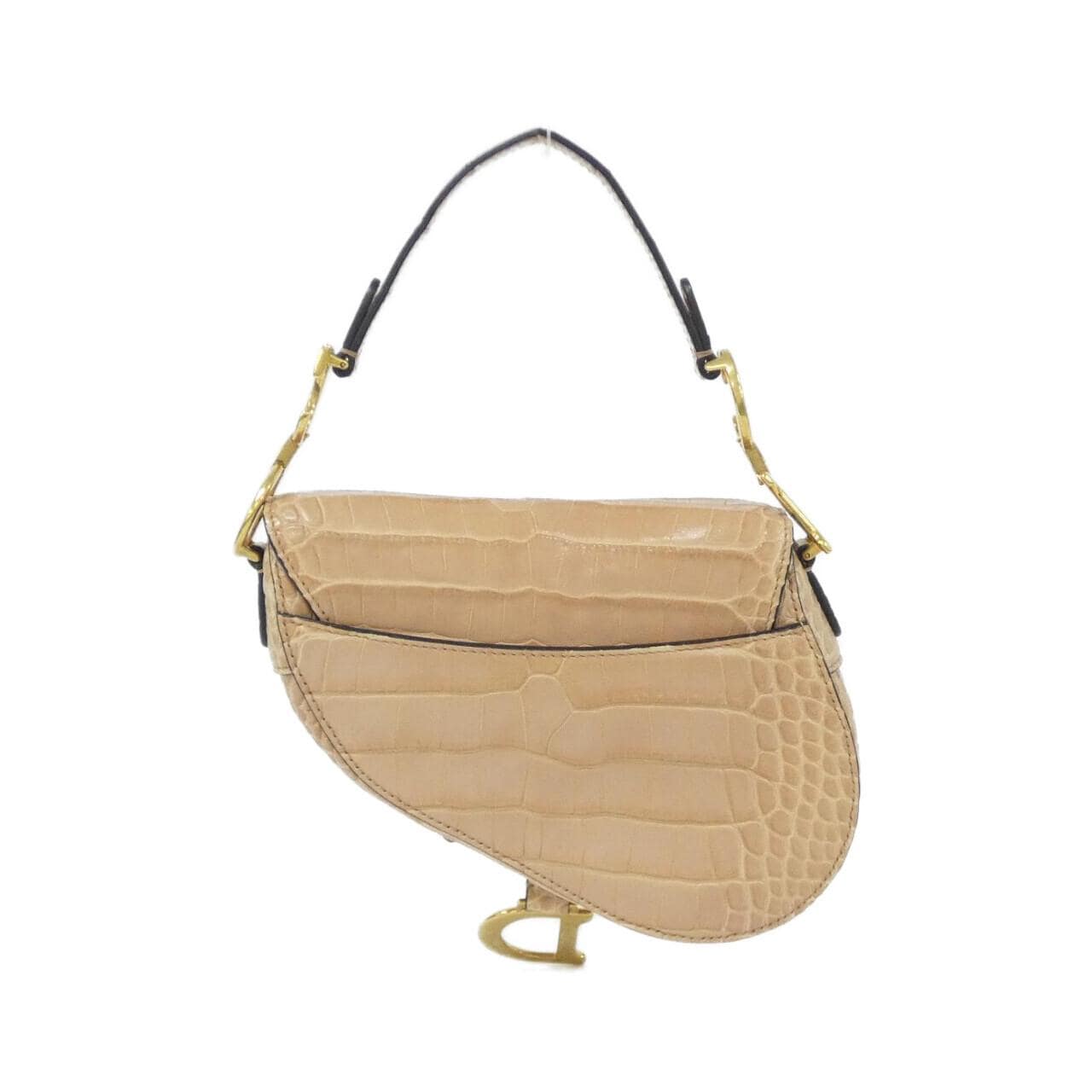 DIOR Saddle Shoulder Bag Crocodile 米色 鱷魚皮 中古品A - 縮圖 2