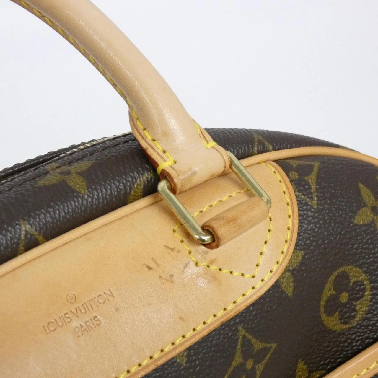 LOUIS VUITTON M42228 Handbag Monogram 黑色 Monogram 中古品A - 縮圖 4