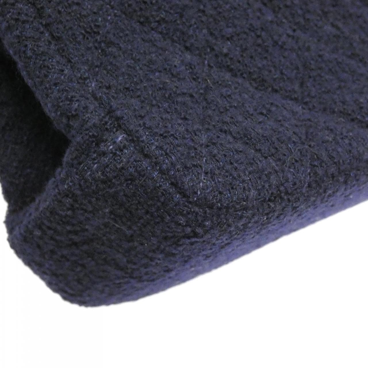 CHANEL Shoulder Bag Tweed Navy Tweed - Thumbnail 2