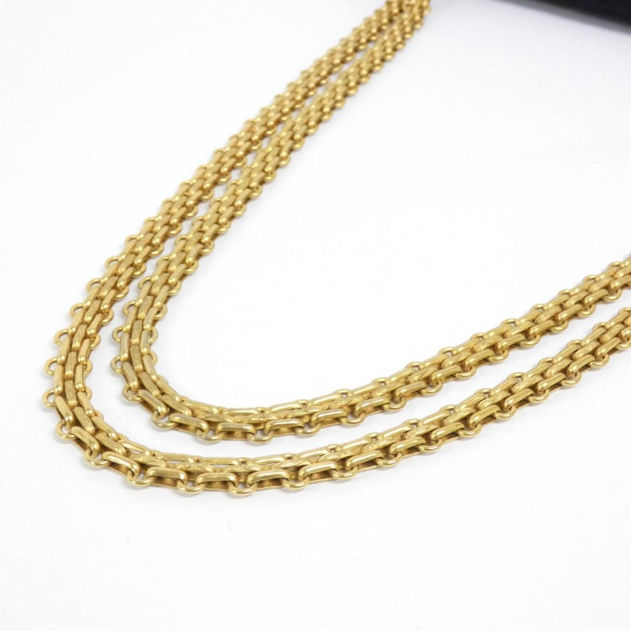 CHANEL Shoulder Bag Tweed Navy Tweed - Thumbnail 4