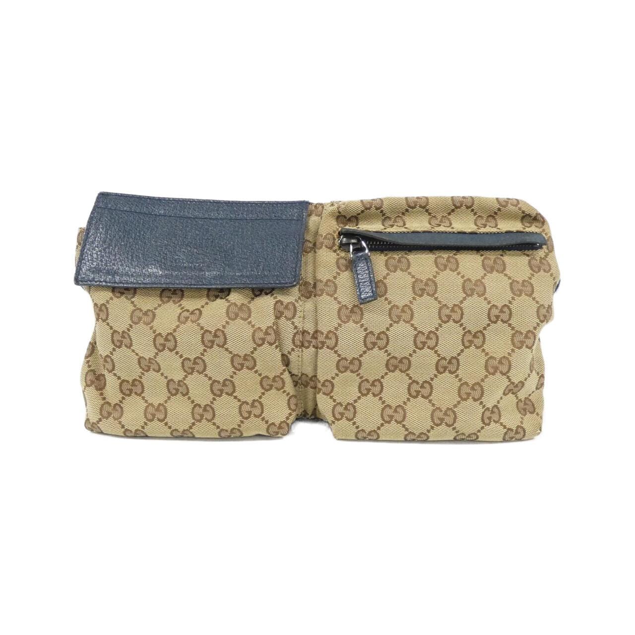GUCCI 28566 Belt Bag Canvas Beige