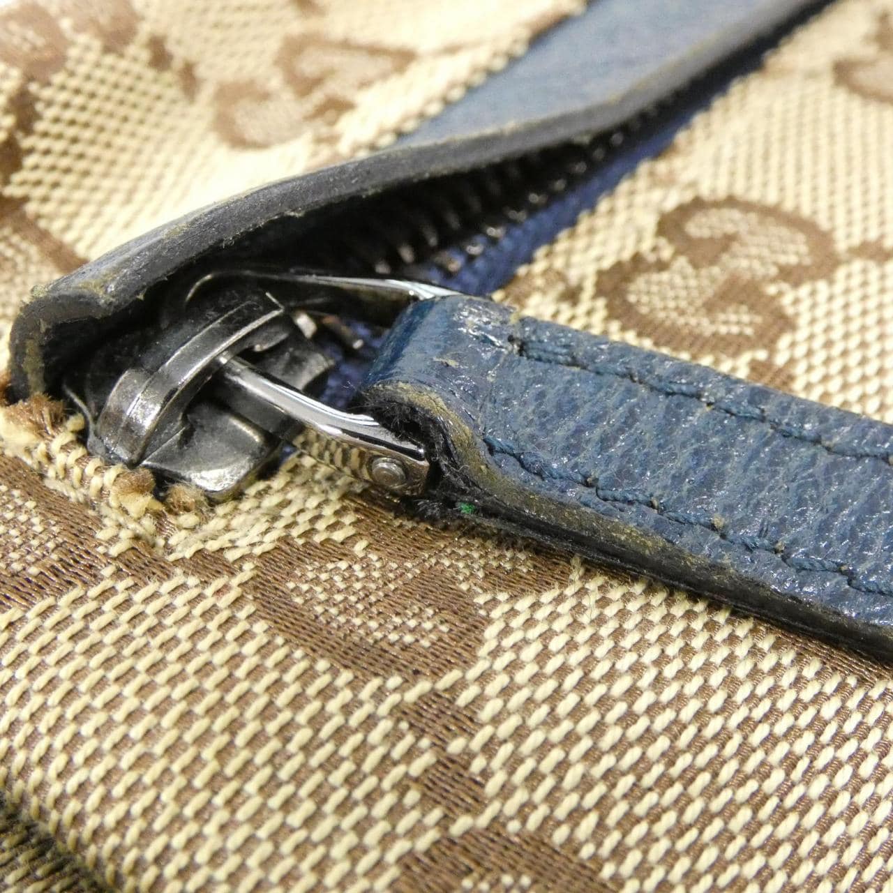 GUCCI 28566 Belt Bag Canvas 米色 帆布 中古品B - 縮圖 5