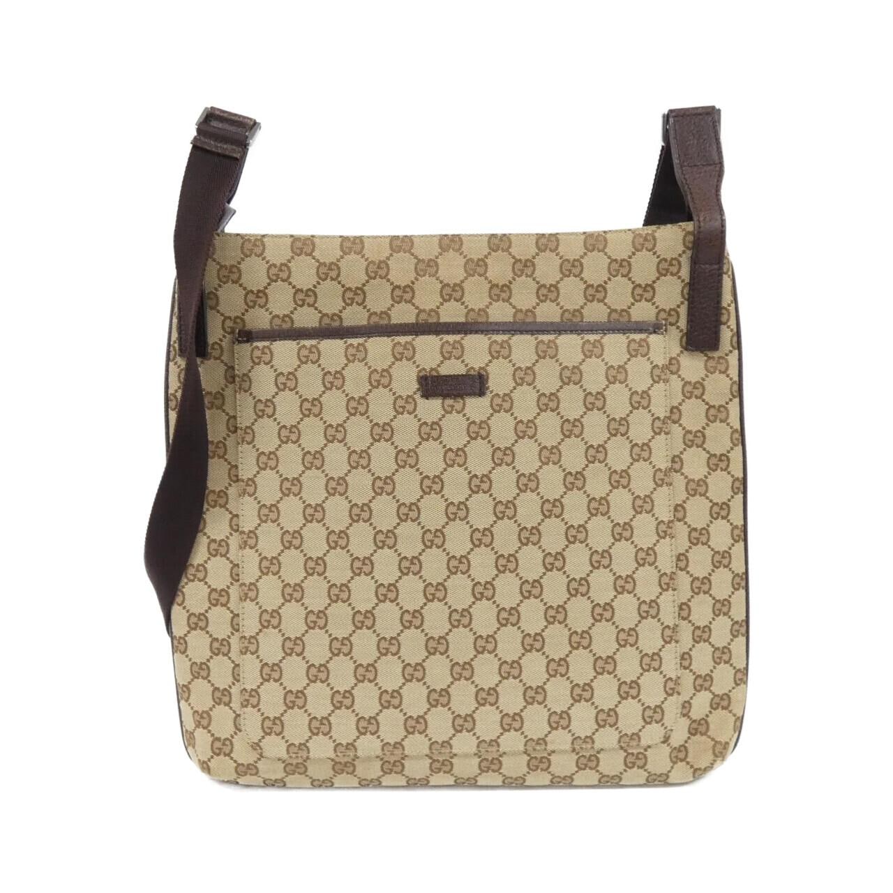GUCCI 122791 Shoulder Bag Canvas Beige