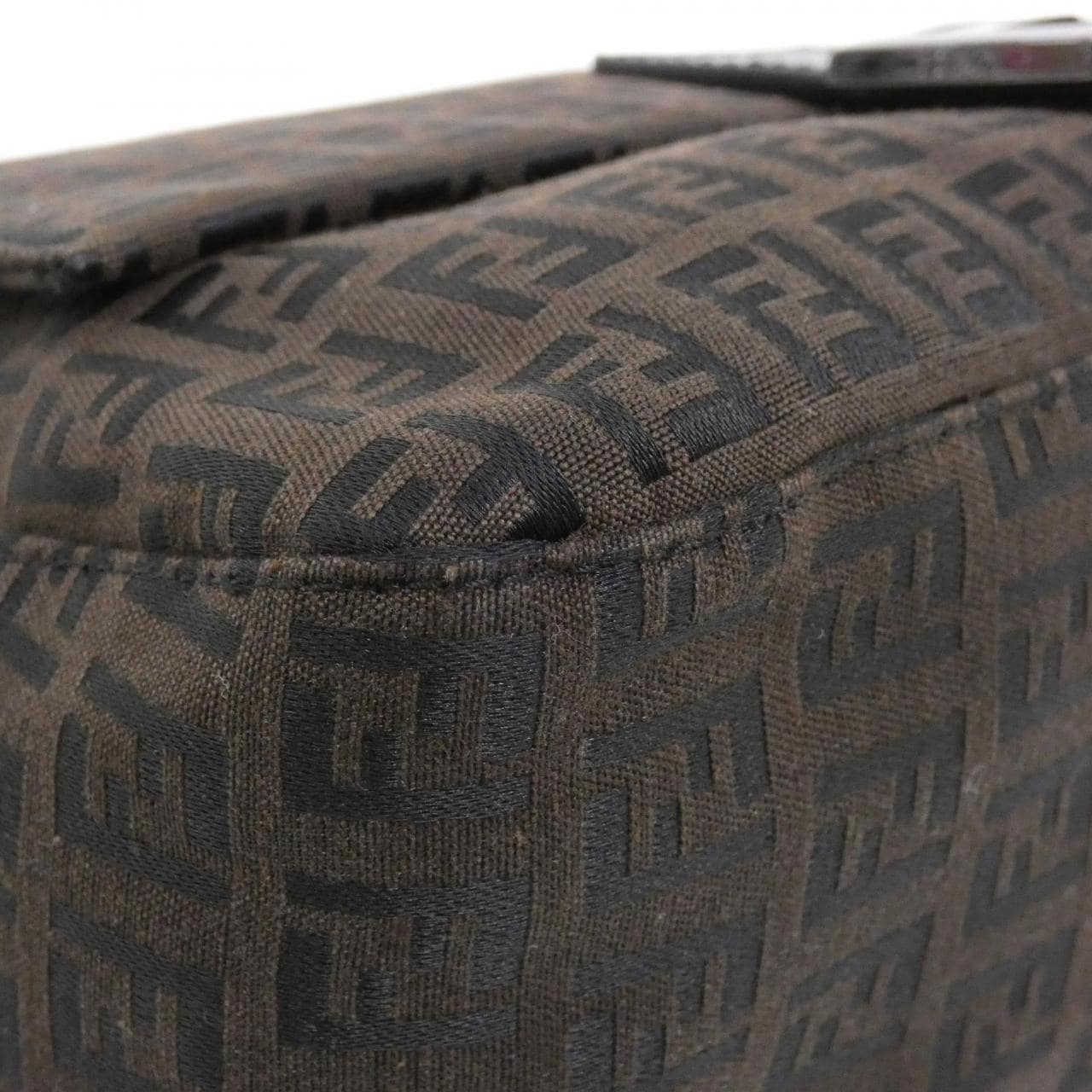 FENDI Baguette 8BR001 JQ5 Shoulder Bag Canvas Black Canvas - Thumbnail 3