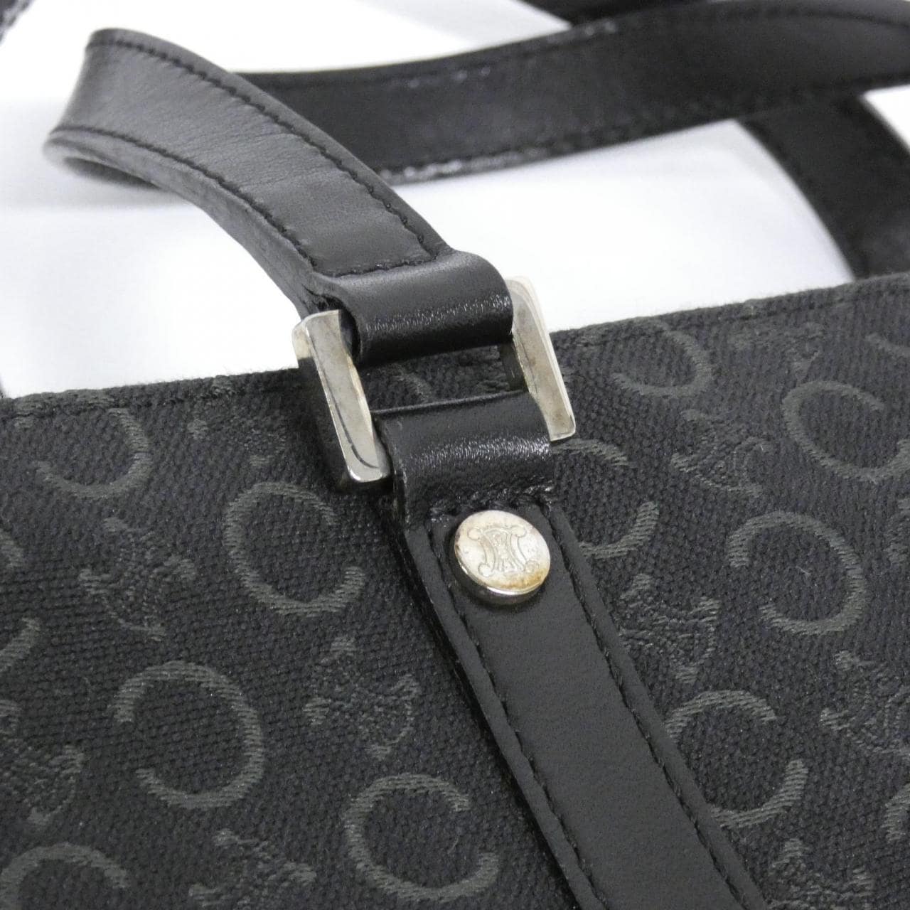 CELINE Bag Canvas 黑色 帆布 中古品A - 縮圖 4