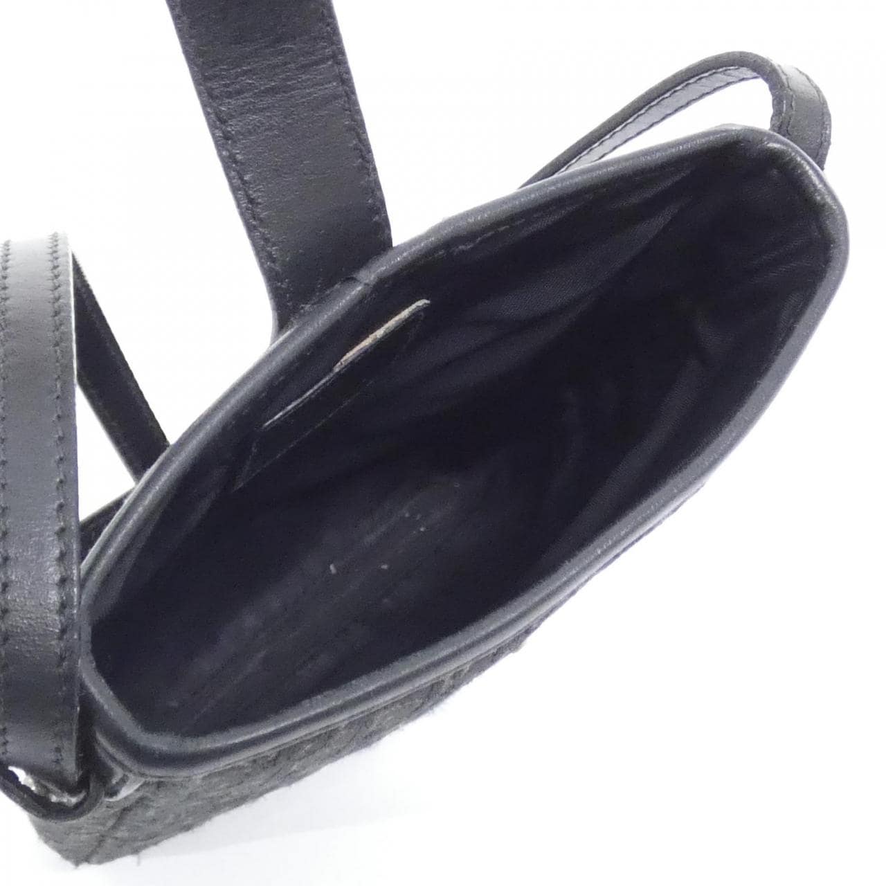 DIOR Shoulder Bag Canvas 黑色 帆布 中古品B - 縮圖 8