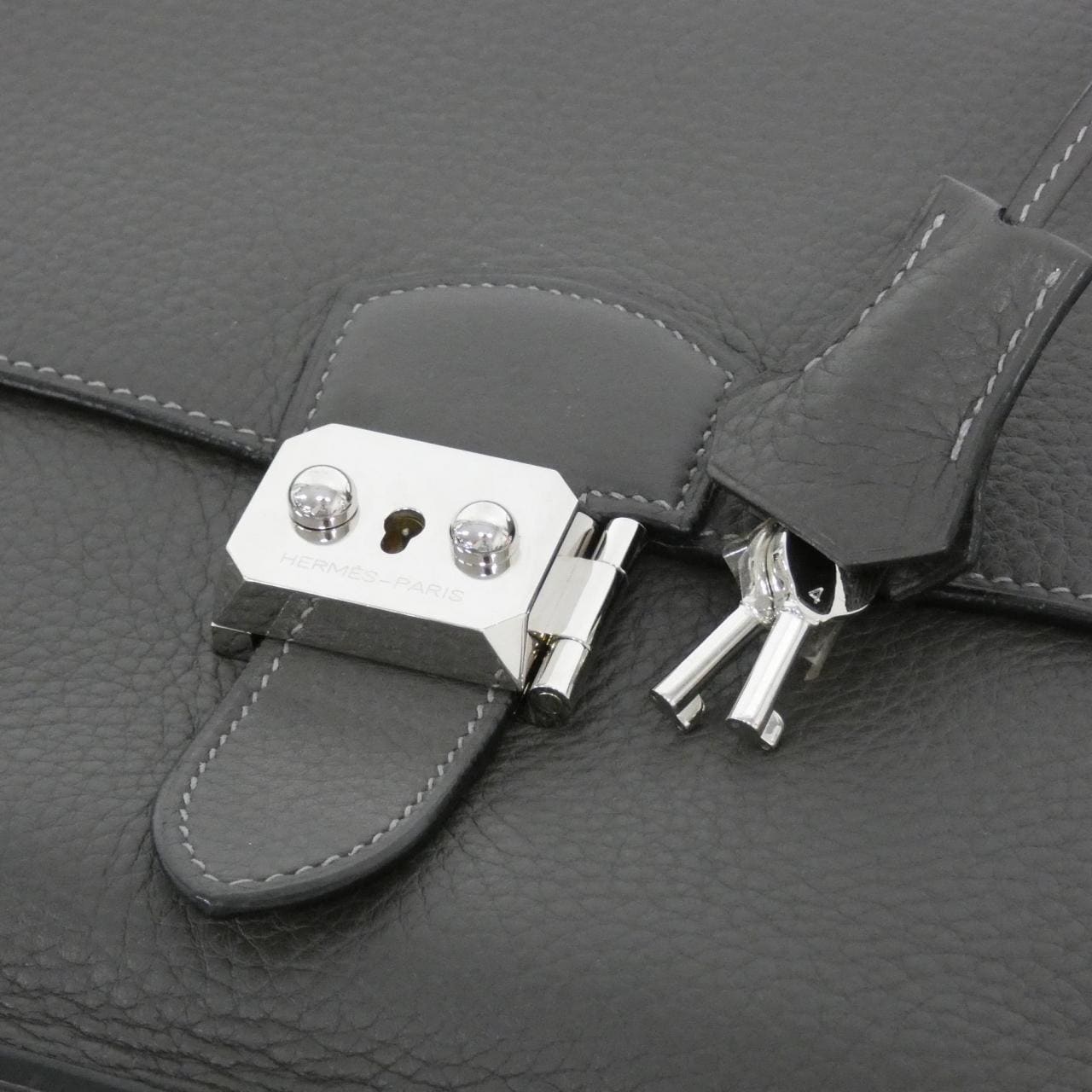 HERMES HERMÈS 043856CK Bag Clemence 黑色 Clemence 皮 中古品A - 縮圖 5