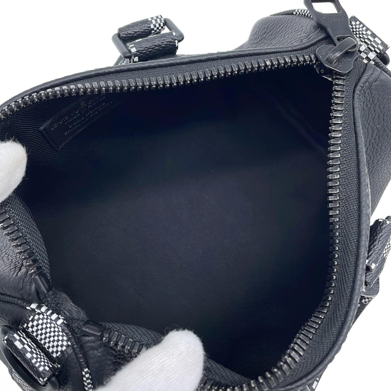 LOUIS VUITTON Keepall M80202 Shoulder Bag Damier Black Damier - Thumbnail 9