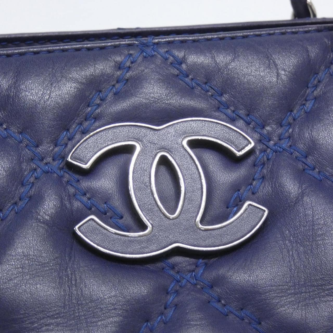 CHANEL 66134 Shoulder Bag 藍色 中古品A - 縮圖 4