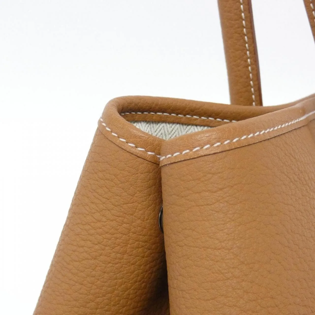 HERMES Garden Party 051559CK Tote 金色 中古品A - 縮圖 4