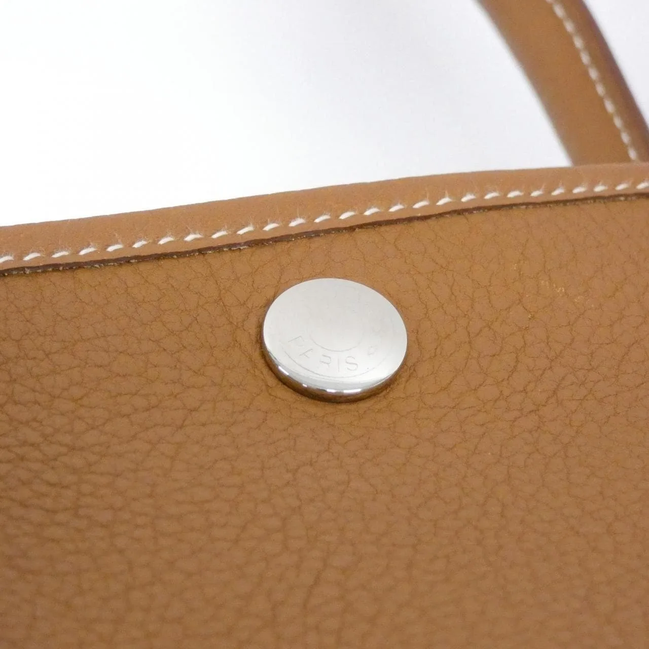 HERMES Garden Party 051559CK Tote 金色 中古品A - 縮圖 5