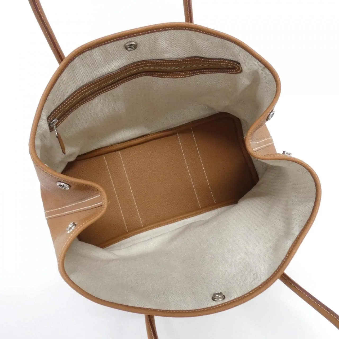 HERMES Garden Party 051559CK Tote 金色 中古品A - 縮圖 8