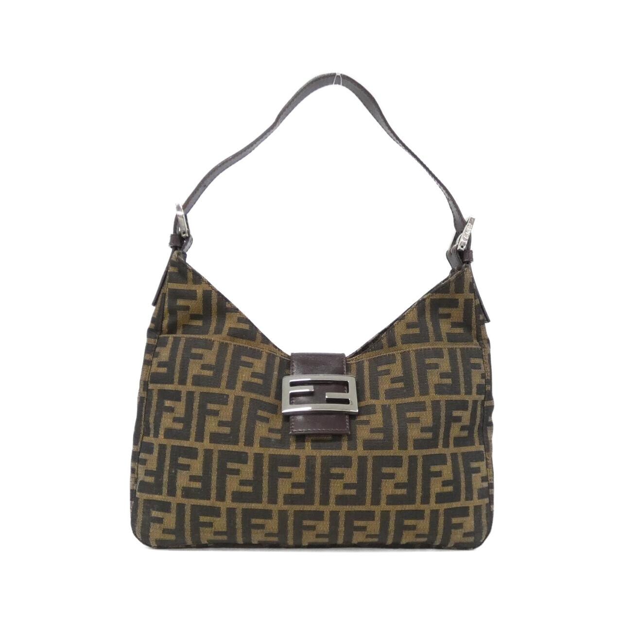 FENDI 26569 Shoulder Bag Canvas Black