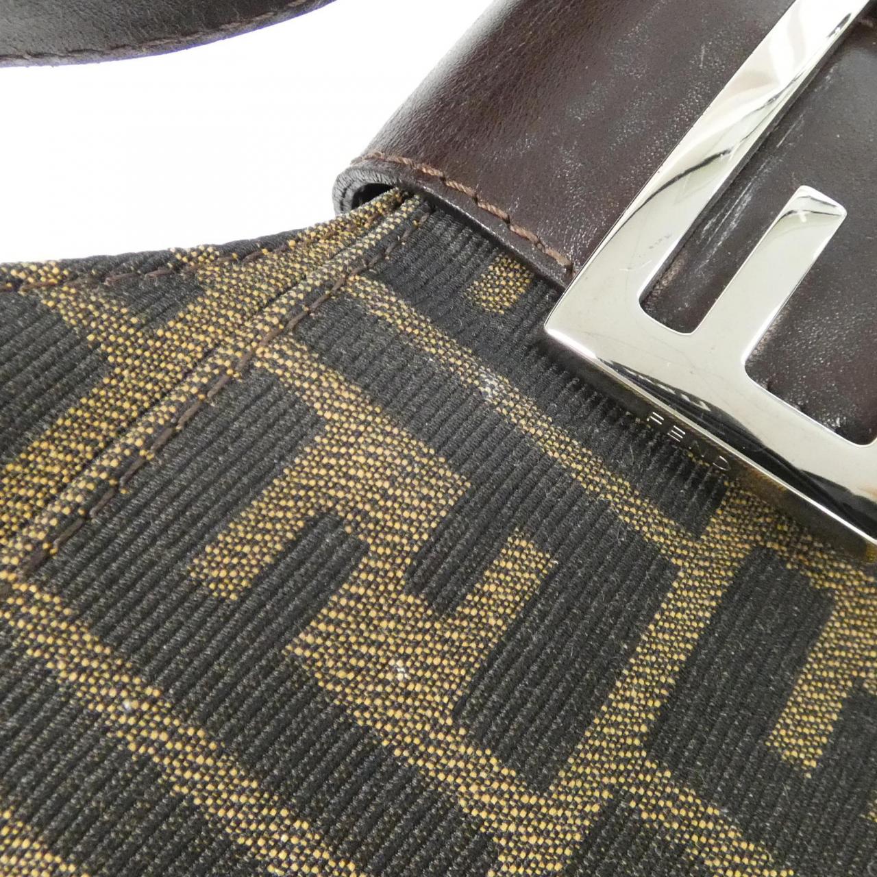 FENDI 26569 Shoulder Bag Canvas 黑色 帆布 中古品A - 縮圖 5